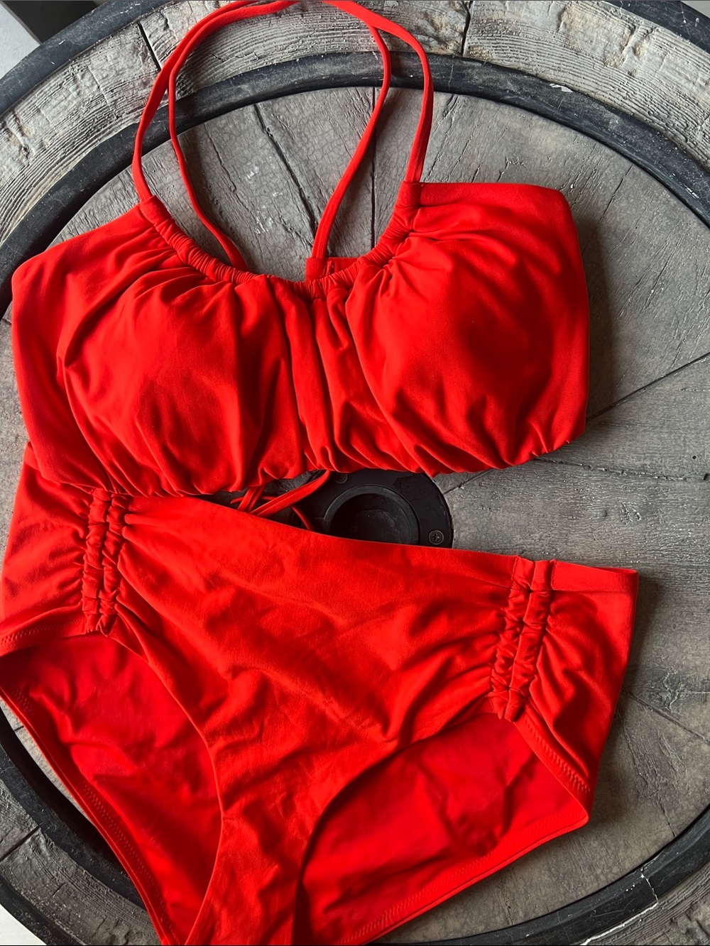 CALIA by Carrie Underwood Red Two-Piece Bikini Set